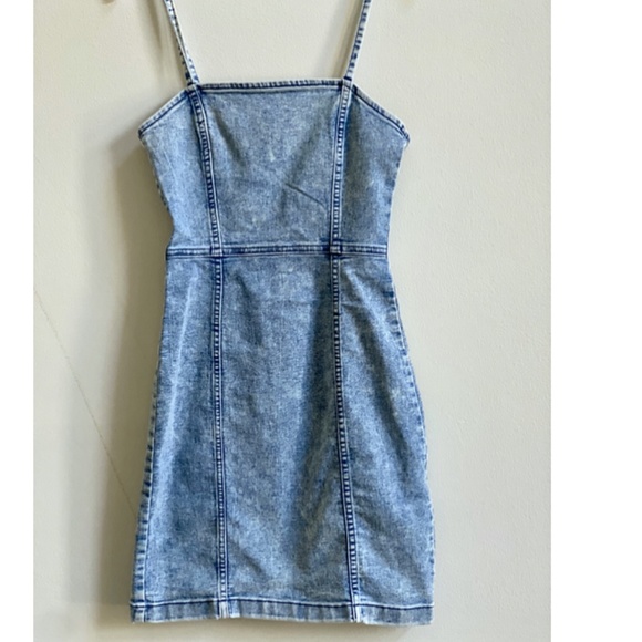 h&m denim bodycon dress Denim Bodycon Midi Dress  odAOMO